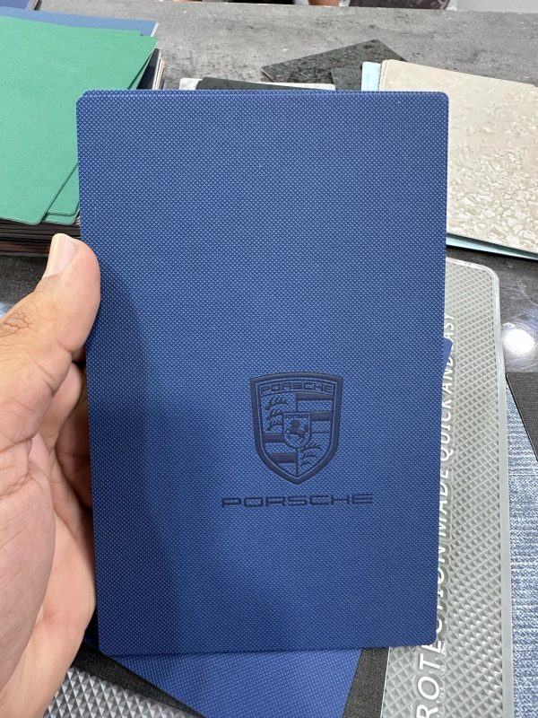 3D Engraved Porsche Logo PVC Mobile Skin